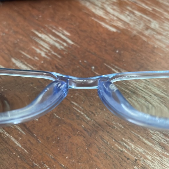 Warby Parker Percey Jr blue clear eyeglasses with logo black case - Picture 13 of 13